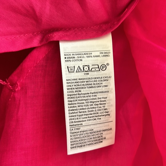 Banana Republic Ramie Open Back Dress Dark Magenta NWT Size Medium - Picture 4 of 4